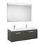 Pack mueble 120cm dos cajones gris antracita Prisma Roca