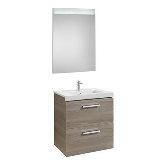 Pack mueble 60cm dos cajones fresno Prisma Roca