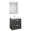 Pack mueble 60cm dos cajones gris Prisma Roca
