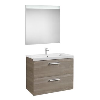 Pack mueble 80cm dos cajones fresno Prisma Roca
