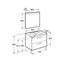 Pack mueble 80cm dos cajones gris Prisma Roca