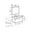 Pack mueble 80cm un caj&oacute;n gris Prisma Roca