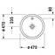Lavabo sobre encimera rectificado redondo 47 Starck 1 DURAVIT