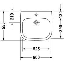 Lavabo mural Vital Med 60 D-Code DURAVIT