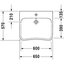 Lavabo mural Vital 65 DuraStyle DURAVIT