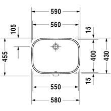 Lavabo empotrado D-Code 56 Duravit
