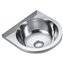 Lavabo mural semicircular acero satinado NOFER