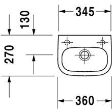 Lavabo mural 36 D-Code DURAVIT