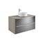 Mueble 100cm espejo fumato sobrencimera Inspira Round Roca
