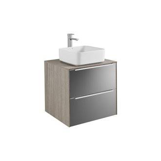 Mueble 60cm espejo fumato sobrencimera Inspira Square Roca