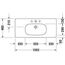 Lavabo para mueble 105 D-Code Duravit