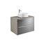Mueble 80cm espejo fumato sobrencimera Inspira Soft Roca