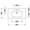 Lavabo para mueble 85 Med D-Code Duravit