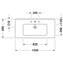 Lavabo para mueble 103 Me by Starck Duravit