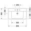Lavabo para mueble 85 P3 Comforts Duravit