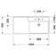 Lavabo asim&eacute;trico dcha para mueble 105 P3 Comforts Duravit