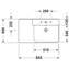 Lavabo asim&eacute;trico dcha para mueble 85 P3 Comforts Duravit