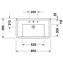 Lavabo para mueble 85 rebosadero Starck 3 Duravit