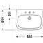 Lavabo mural 65 D-Code DURAVIT