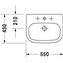 Lavabo mural 55 D-Code DURAVIT