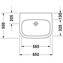 Lavabo mural 65 Med D-Code DURAVIT