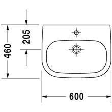 Lavabo mural 60 Med D-Code DURAVIT