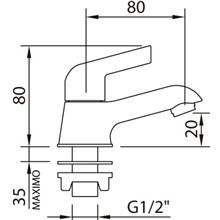 Grifo simple de lavabo Start Elegance