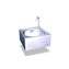 Lavabo mural cuadrado acero NOFER