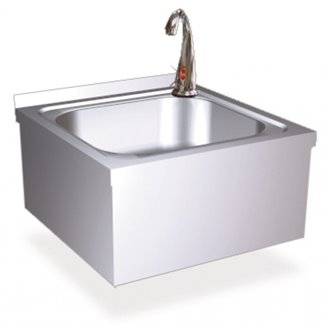 Lavabo mural autom&aacute;tico acero NOFER
