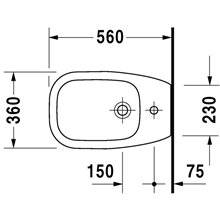 Bidé a suelo 36 D-Code Duravit