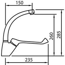 Grifo de lavabo con maneta geronológica S12 Urban