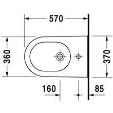 Bidé a suelo y pared Starck 2 Duravit