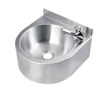 Lavabo mural design semicircular acero NOFER