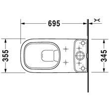 Inodoro completo dual tanque bajo 36 D-Code DURAVIT