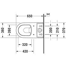 Inodoro completo tanque bajo salida horizontal Me by Starck DURAVIT