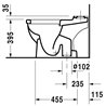 Inodoro completo tanque bajo salida vertical Starck 3 DURAVIT