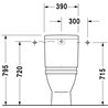 Inodoro completo tanque bajo salida vertical Starck 3 DURAVIT