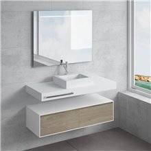 Conjunto encimera+lavabo GALATEA toallero NATUGAMA