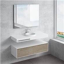 Conjunto encimera+lavabo JUNO toallero NATUGAMA
