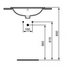 Lavabo encastrado ovalado 55 CONNECT Ideal Standard