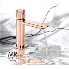 Grifo monomando en oro rosa swarovski 14F3 Serpi