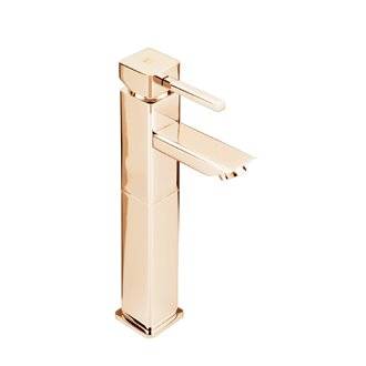 Grifo monomando lavabo alto oro Catral