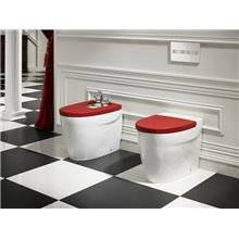 Bidé con tapa roja Khroma Roca