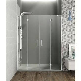 Mampara frontal 2 fijos+2 abatibles GLASS GME