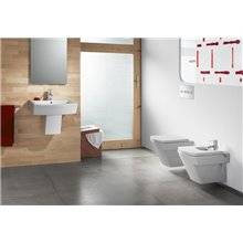 Lavabo semipedestal pergamón Hall 65x49,5cm Roca