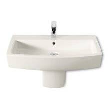 Lavabo semipedestal edelweiss Hall 65x49,5cm Roca