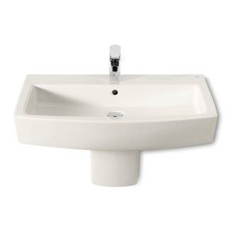 Lavabo semipedestal edelweiss Hall 65x49,5cm Roca