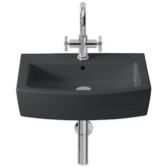 Lavabo mural graphit Hall 55x48,5cm Roca