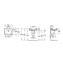 Lavabo mural graphit Hall 55x48,5cm Roca