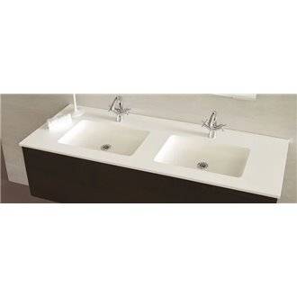 Lavabo encimera 2 senos a medida SELENE Resigres